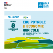 Colloque Webinaire « Eau Potable et Economie Agricole : Les nouveaux outils pour protéger nos ressources »